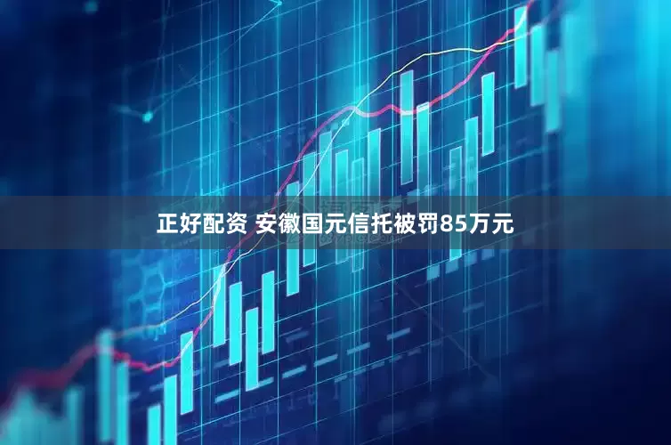 正好配资 安徽国元信托被罚85万元