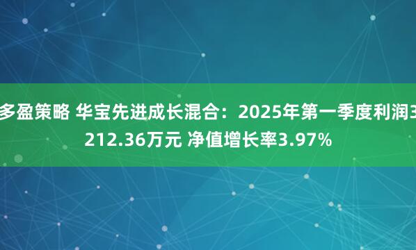 多盈策略 华宝先进成长混合：2025年第一季度利润3212.36万元 净值增长率3.97%