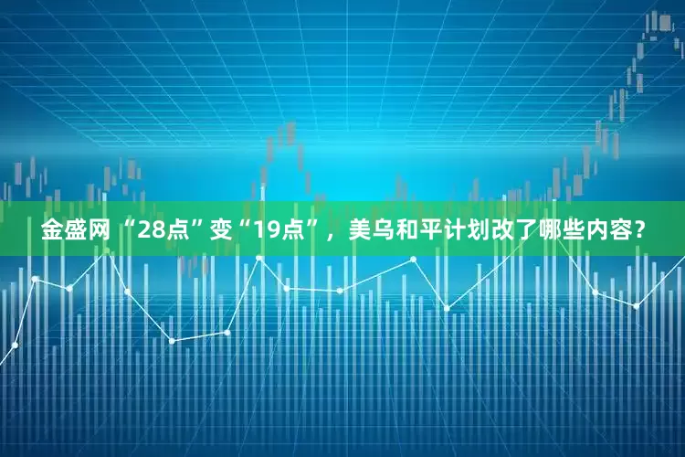 金盛网 “28点”变“19点”，美乌和平计划改了哪些内容？