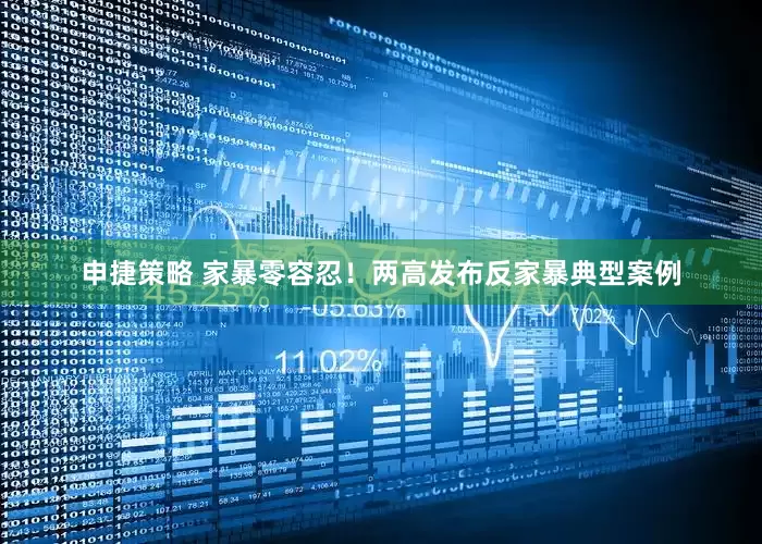 申捷策略 家暴零容忍！两高发布反家暴典型案例